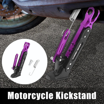 Kickstand Aluminum Alloy Side Parking Foot Stand Holder Purple for Motorcycle