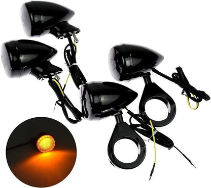 4 x 39mm Motorcycle Fork Clamp LED Turn Signal Lights for Suzuki Honda