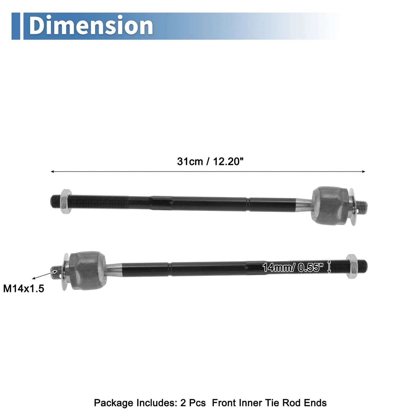 Front Inner Tie Rod End Links for Mazda Tribute (2001-2006)