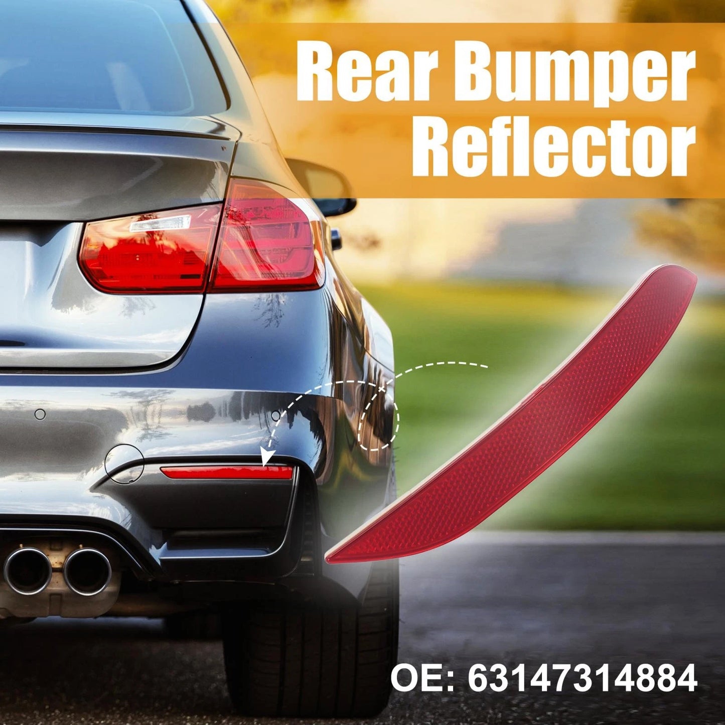 Rear Bumper Reflector Strip Cover Right Side for BMW X1 (2013-2015)