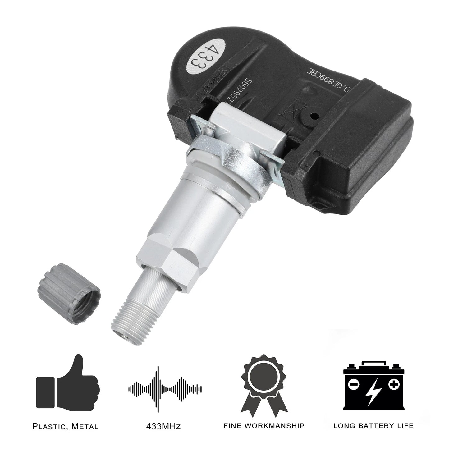 4 x Tire Pressure Sensors 433MHz for Dodge Grand Caravan (2009-2010)