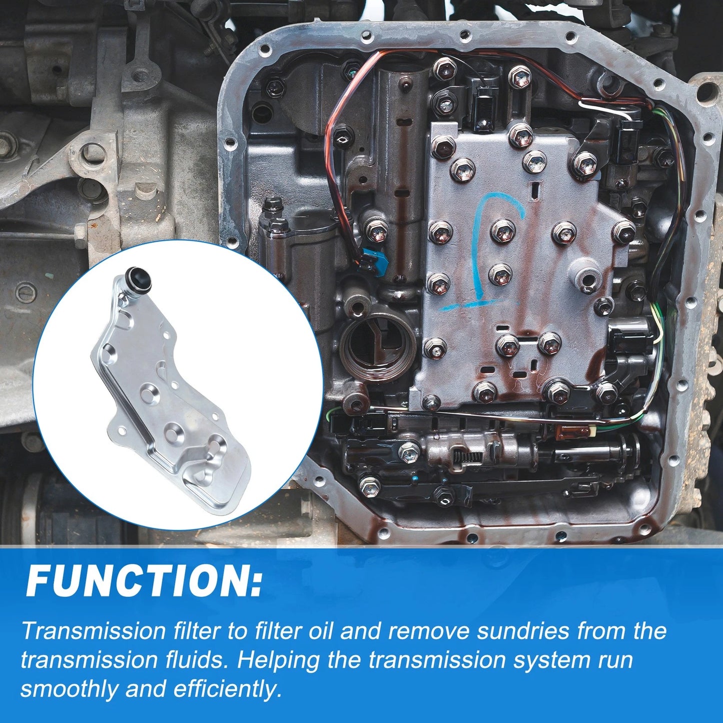 Transmission Fluid Filter Oil Pan for Nissan (2000-2006)