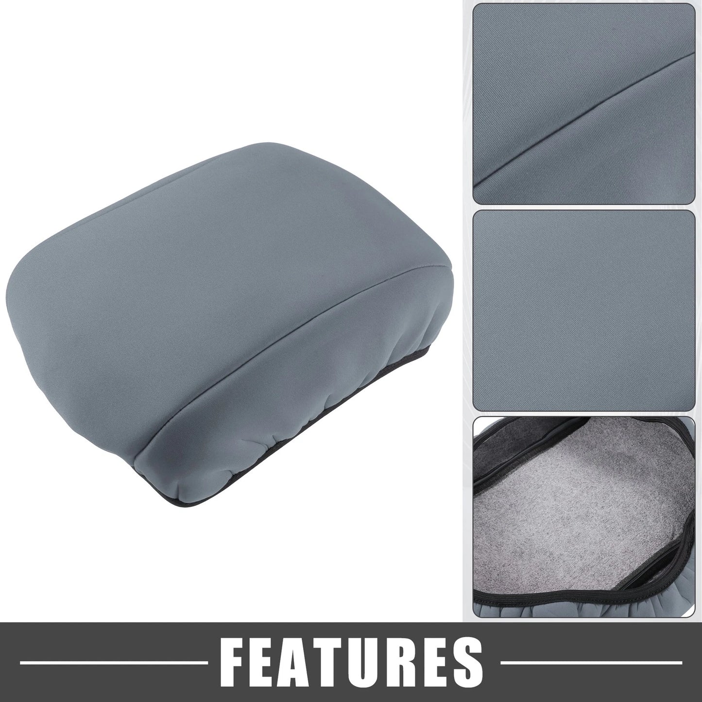 Center Console Armrest Cover Trim for Ford Edge (2011-2014) Gray