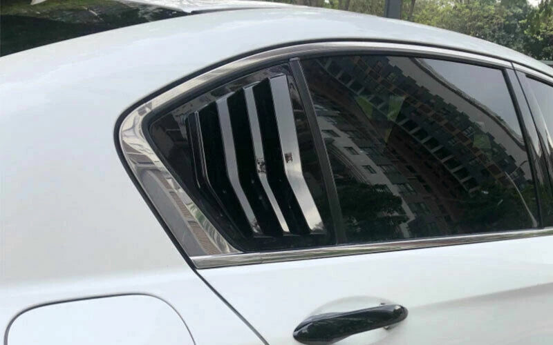 Glossy Black Rear Window Quarter Louver Cover 2pc for Honda Accord (2013–2017)