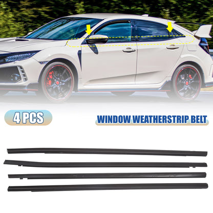4 Pcs Window Seal Weatherstrip Trim for Honda Civic Sedan (2016-2019)