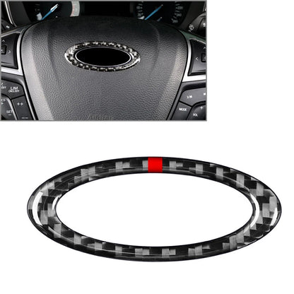 Steering Wheel Center Ring Cover Trim for Ford Mondeo (2013-2019) Black Red Line