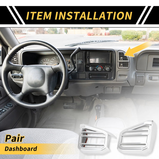 1 Pair Dashboard Air Vent Cover Trim for Toyota Tundra (2022–2024)