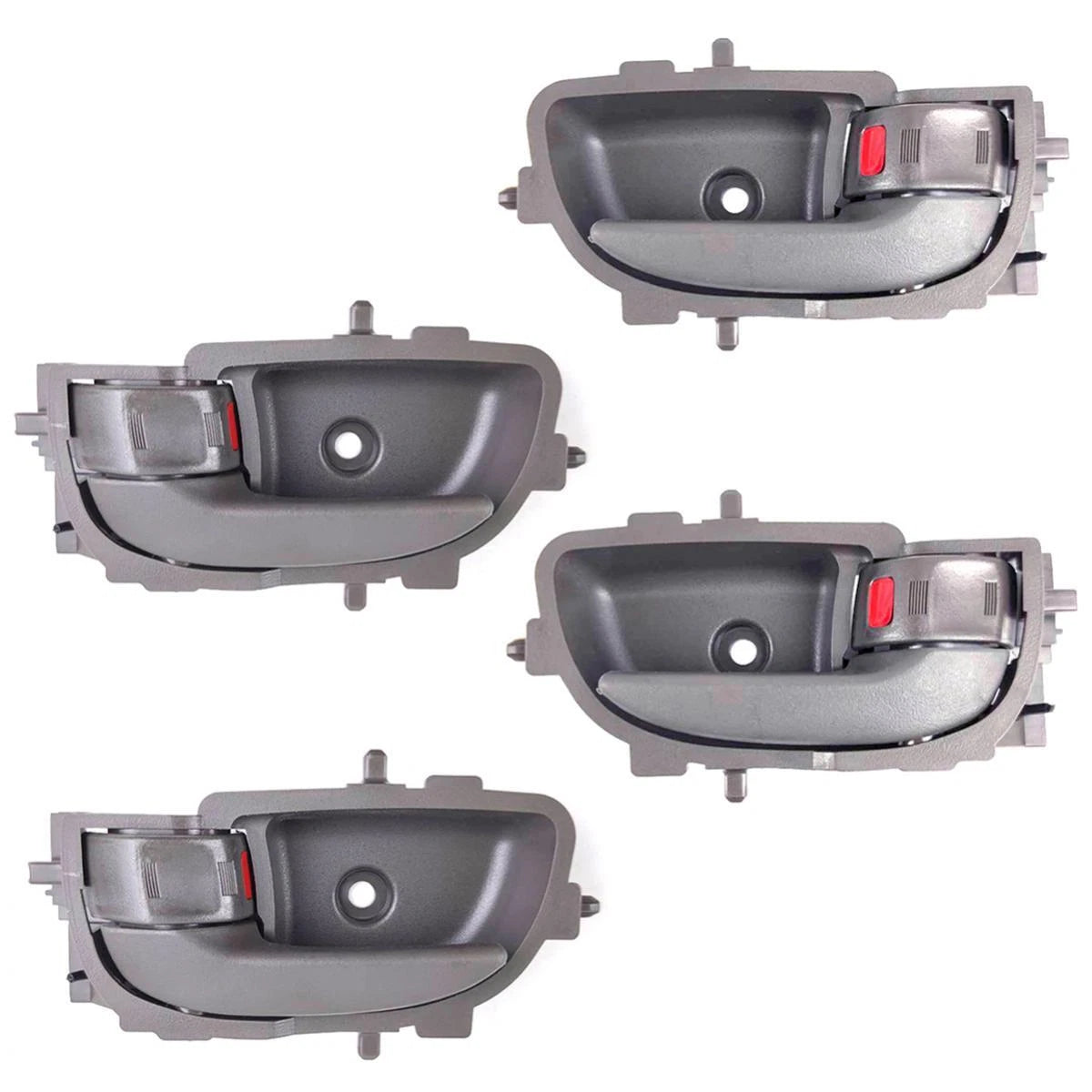 Interior Door Handle Gray Set 4 L+R Fits Toyota Vios Yaris 4D Sedan 2007-12 D06