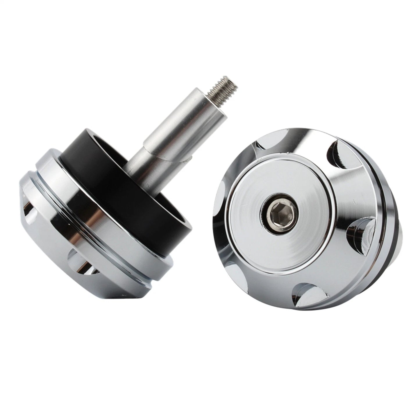 2 x Silver Front Wheel Axle Nut Cap Covers for BMW RnineT (2017-2022)