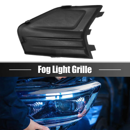 Front Right Fog Light Grille Cover for Ford Fusion (2019-2020) Gloss Black