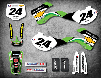 Full Graphics Kit for Kawasaki KX 125 (1999-2002) - SHIFT Style Decals