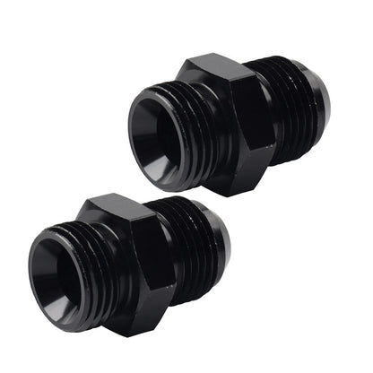 2 x Black Aluminum AN10 Flare to 10AN ORB Male Fitting Adapter for Make & Model