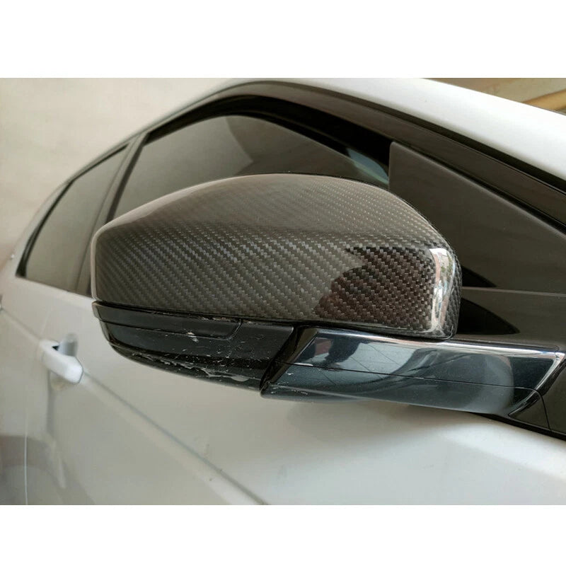 Real Carbon Fiber Side Mirror Cover Housing Shell Fit for Jaguar F-PACE E-pace