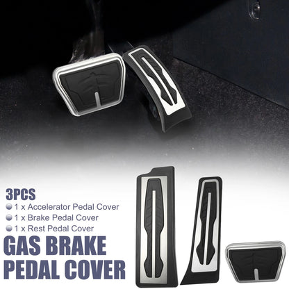 3 x Accelerator & Brake Pedal Covers for BMW X3 X4 (2011-2023)