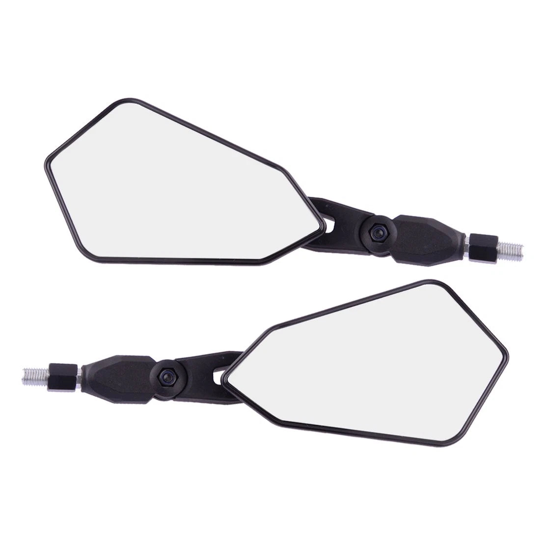 Folding 10mm Motorcycle Exterior Mirrors for Yamaha, Honda, Suzuki, Kawasaki