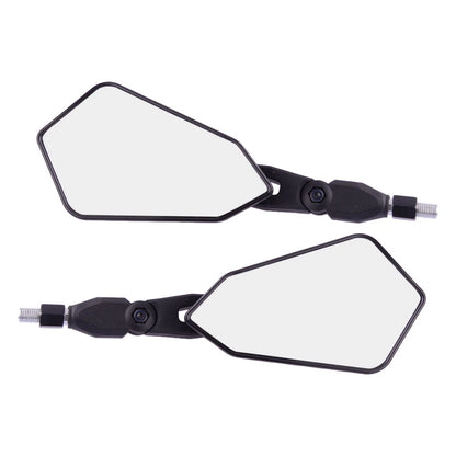 Folding 10mm Motorcycle Exterior Mirrors for Yamaha, Honda, Suzuki, Kawasaki