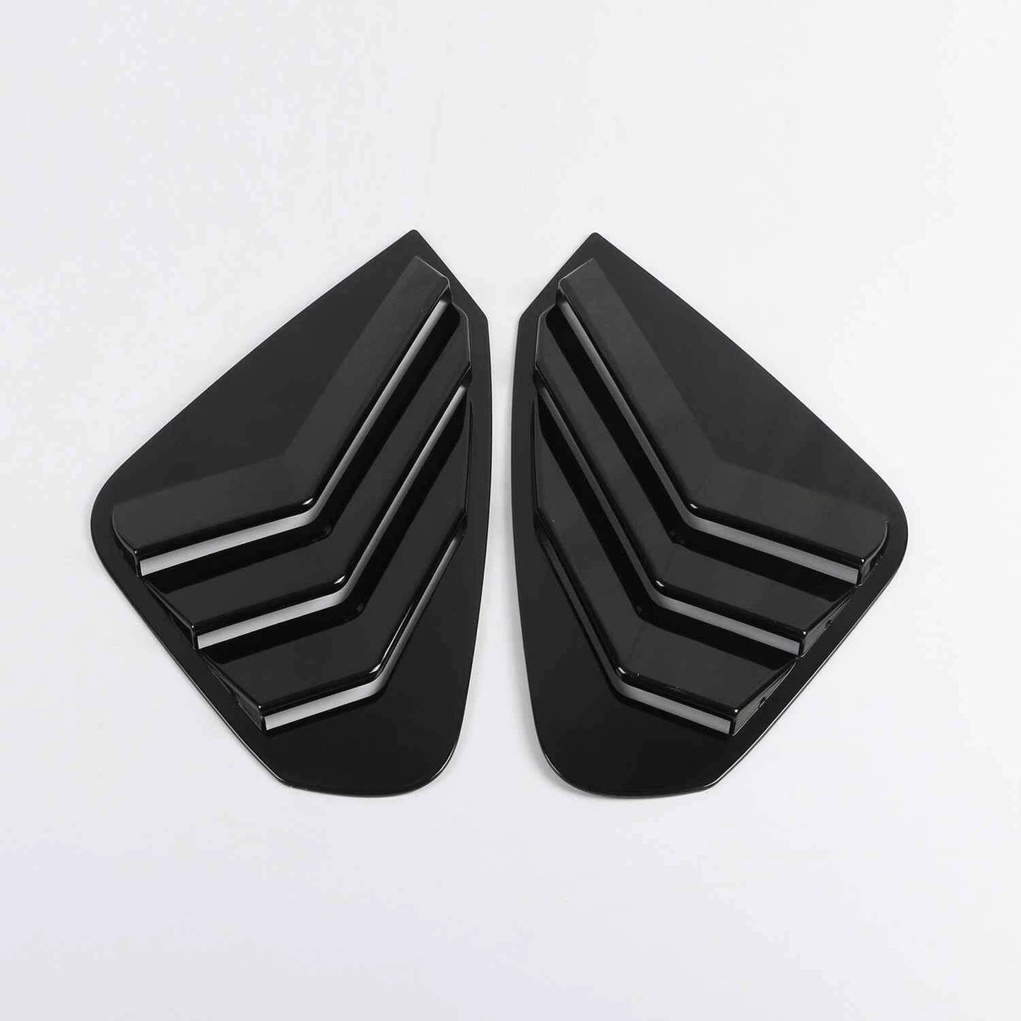 ABS Glossy Black Rear Window Side Louver Cover Trim for Toyota RAV4 (2019-2023)