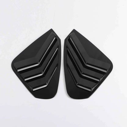 ABS Glossy Black Rear Window Side Louver Cover Trim for Toyota RAV4 (2019-2023)