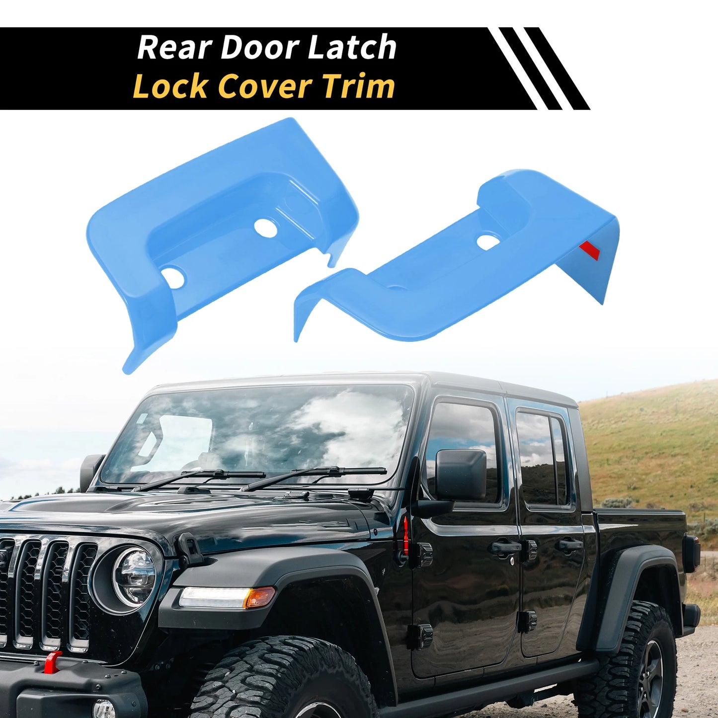 Rear Door Latch Lock Cover Trim for Jeep Wrangler JL JLU (2018-2024)