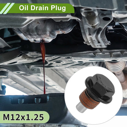 2 x M12x1.25 Aluminum Oil Drain Plug W/ Gasket for Car/Motorcycle