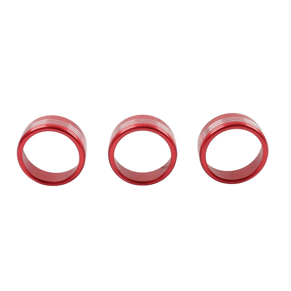 Red AC Climate Control Knob Ring Covers for Subaru Forester XV Crosstrek WRX STi (2014-2021)