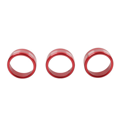 Red AC Climate Control Knob Ring Covers for Subaru Forester XV Crosstrek WRX STi (2014-2021)