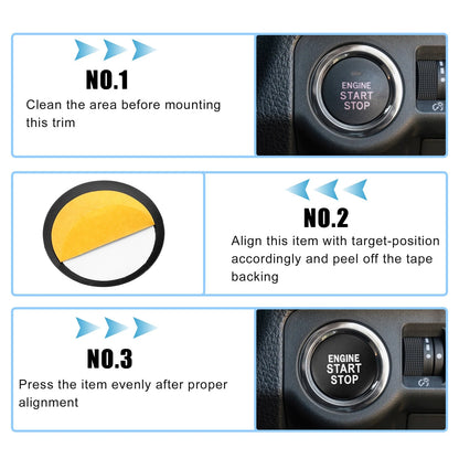 Engine Start Stop Button Cover for Toyota Camry (2018-2023) - Aluminum Black