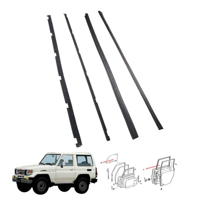 Door Glass Weatherstrip for Toyota Land Cruiser GRJ76 HZJ79 VDJ76 2007-2021