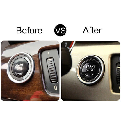 Carbon Fiber Push Start Button Ring for BMW E90 E92 325i 328i 330i (2006-2012)