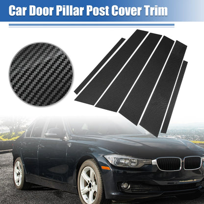 Carbon Fiber Car Door Window Pillar Post Cover Trim for BMW 3 Series (2012-2019)