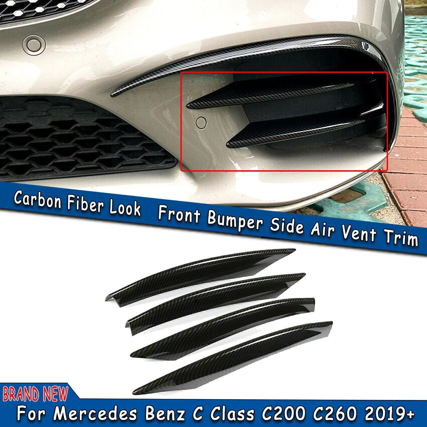 Carbon Fiber Air Intake Cover for Mercedes Benz C Class C200 C260 W205 (2019)
