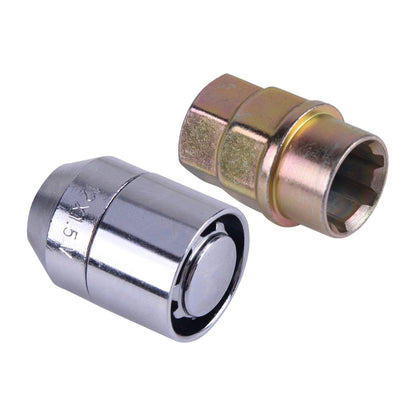 M12x1.5 Anti Theft Wheel Lug Nut Locks + Key for Car