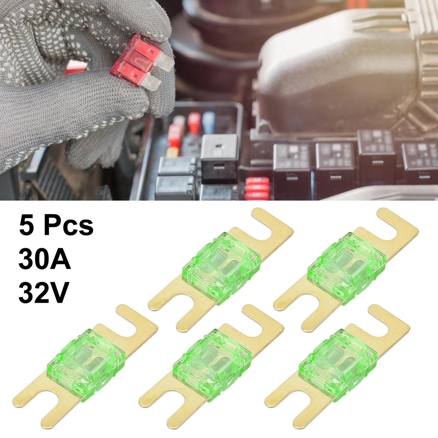 5pcs 30A AFS Mini ANL Fuses for Car Truck Motorcycle Boat Audio CDs