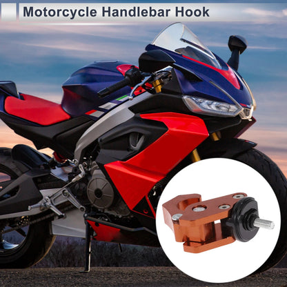 L-Shape Aluminum Alloy Motorcycle Hanging Hook 60mm Orange-Black for Motorcycle