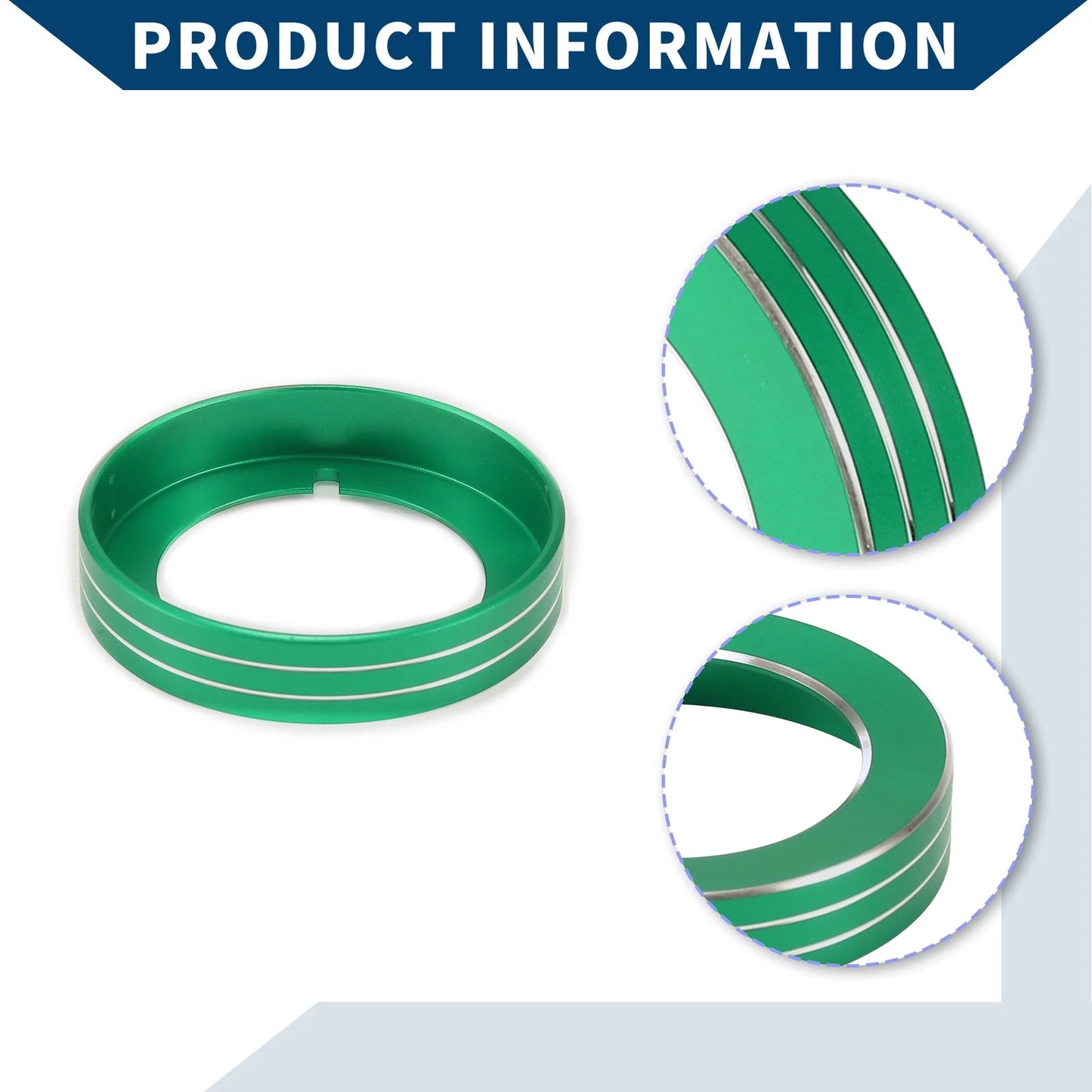 Headlight Switch Knob Cover Ring for Ford Mustang (2015-2020) - Green 1 x
