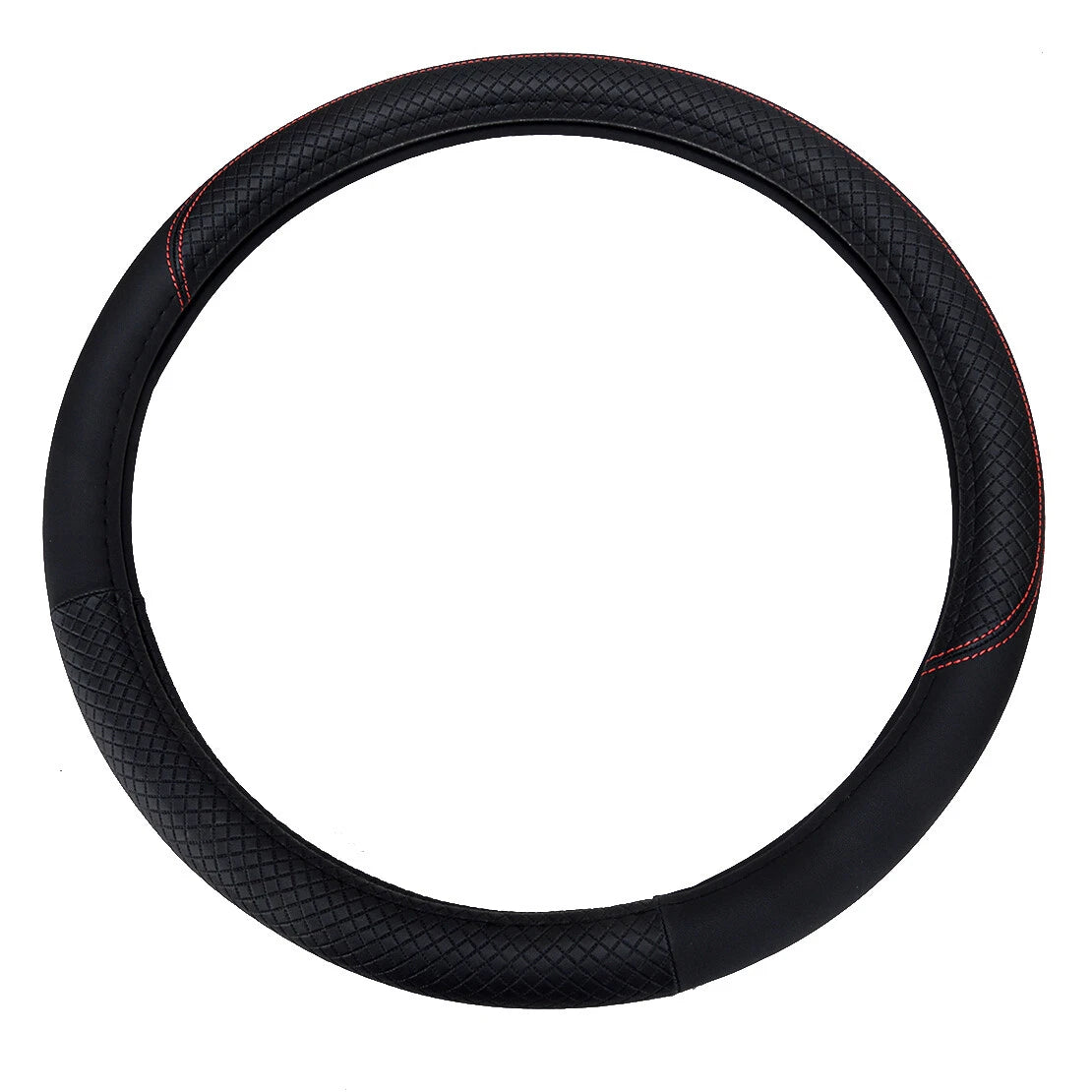 38cm PU Leather Steering Wheel Cover for Car - Breathable Anti-Slip (All Years)