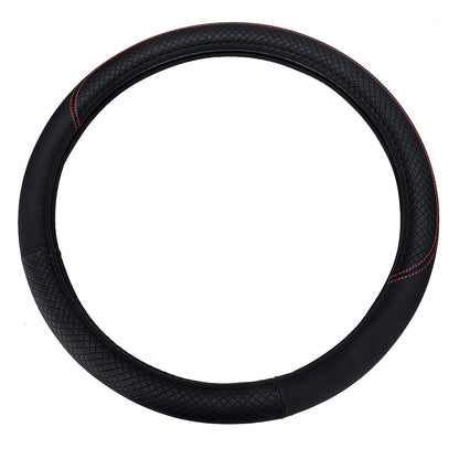 38cm PU Leather Steering Wheel Cover for Car - Breathable Anti-Slip (All Years)