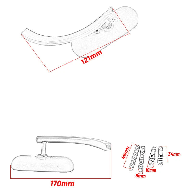 Black Mini Oval Rear View Side Mirrors for Harley V Rod (2002-2017)