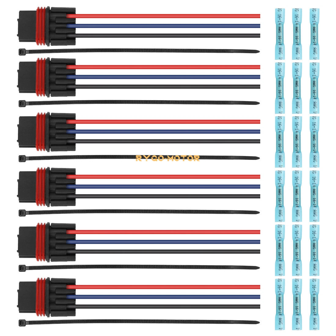 6 x Pulse Bar Plug Bus Connector Pigtail for Polaris RZR PRO XP/XP 4/Turbo