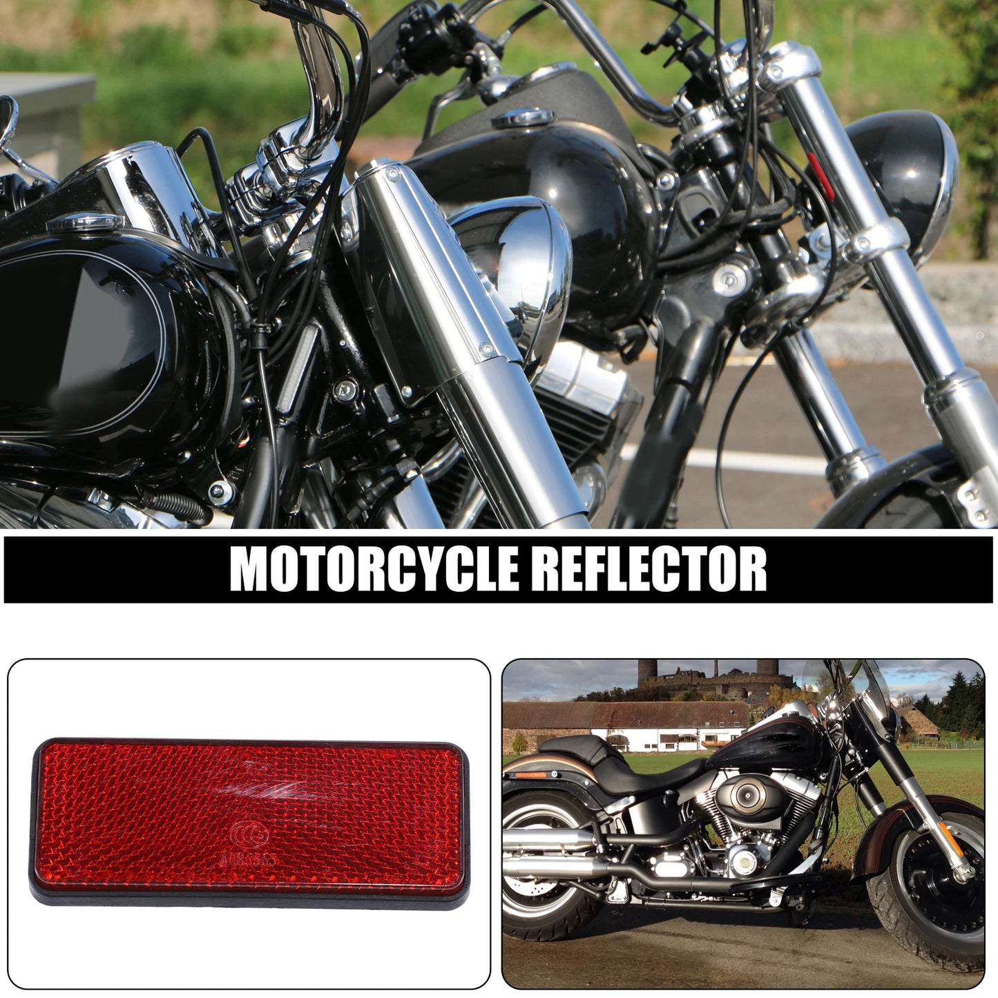 4pcs 87.5mm Reflective Warning Reflector for Motorcycle