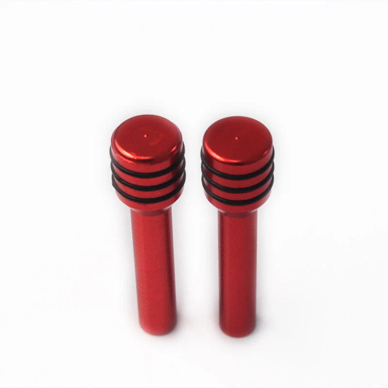 2 x Red Car Interior Door Lock Knob Pull Pins Covers