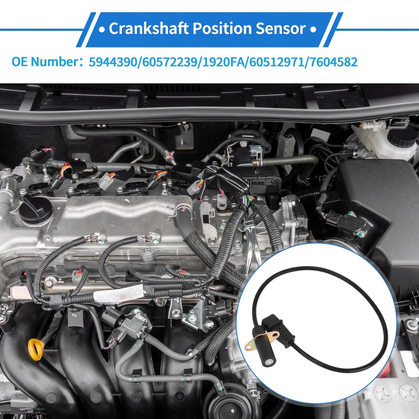 Crankshaft Position Sensor for PEUGEOT Boxer Minibus 2.8HDi (2000-2002)