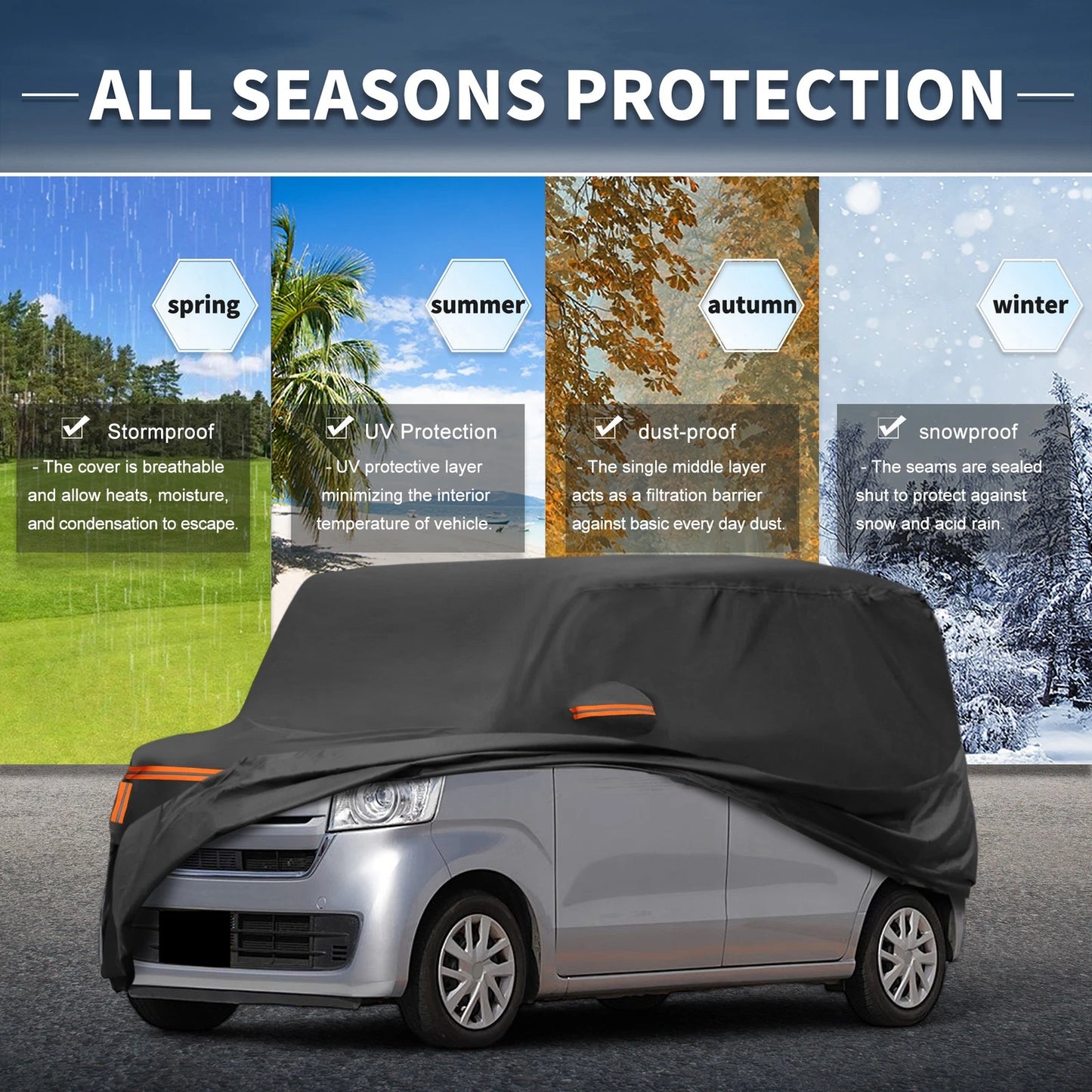 Waterproof Aluminum Film Cotton Car Cover for Honda N-BOX (2011-2023)