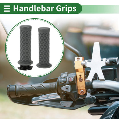 7/8" 22mm Hand Grips Cover for Motorcycle Dark Gray