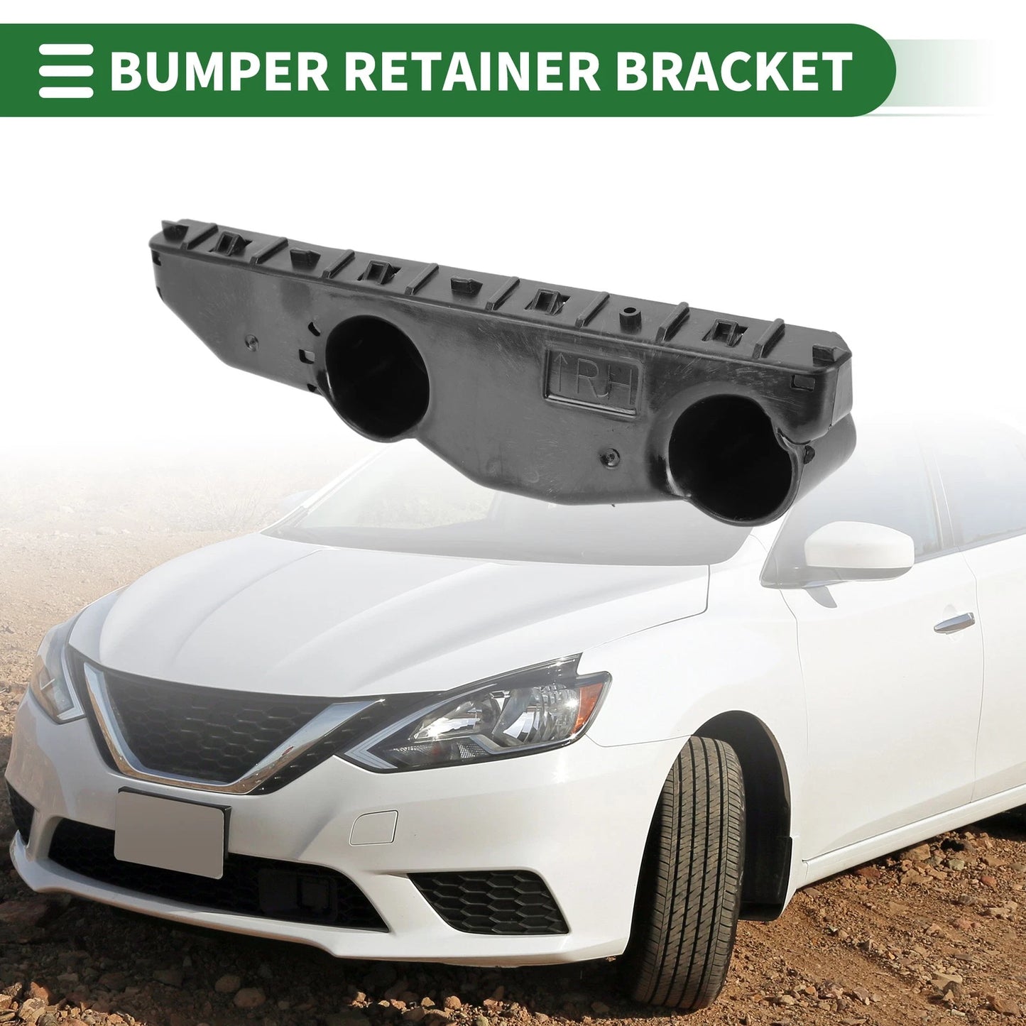 Right Front Bumper Retainer Bracket for Nissan Sentra (2013-2019)