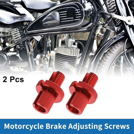 Brake Lever Barrel Adjusters Screws M10 Red 2 x for Motorcycle