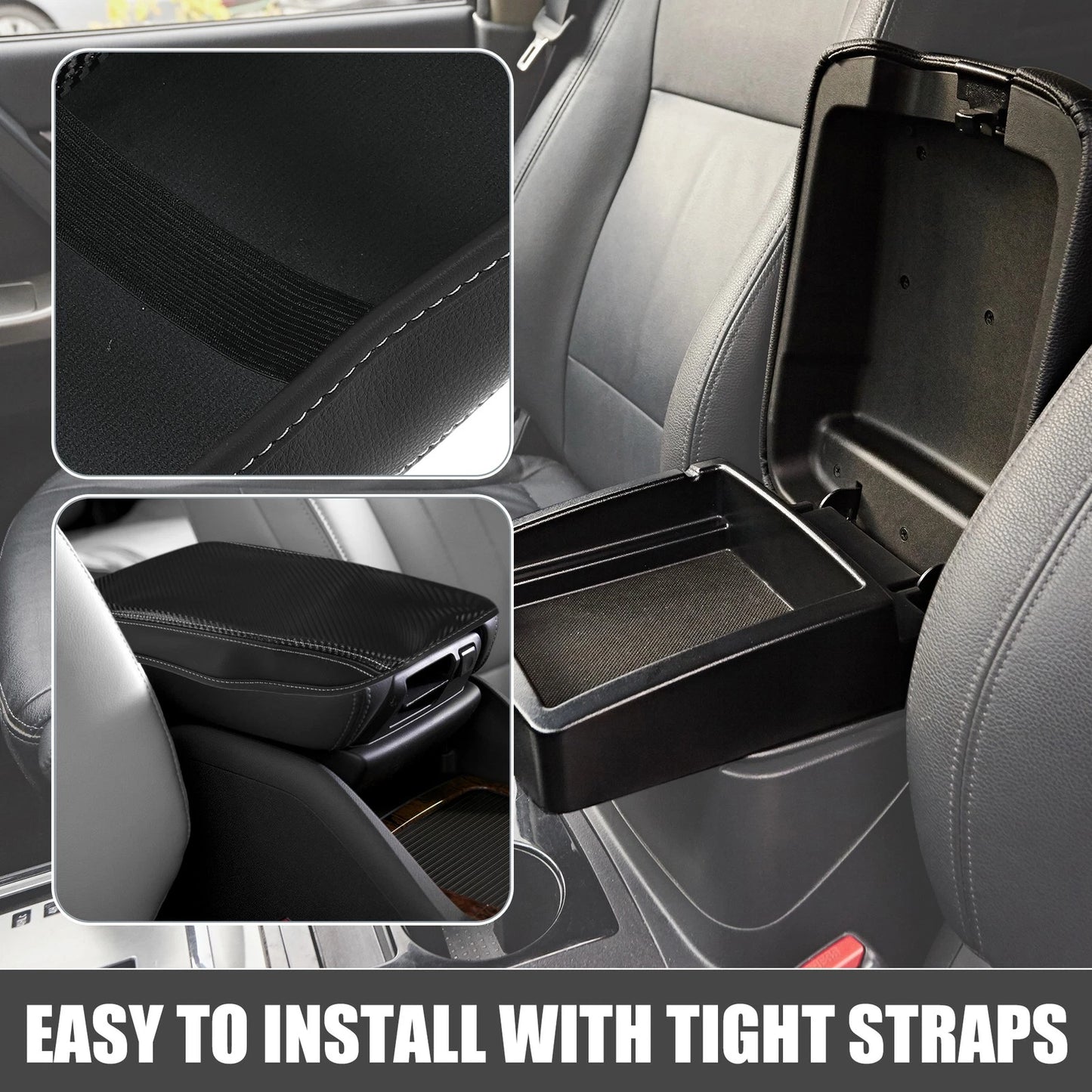 Center Console Pad for Ford Bronco Sport (2021-2023) - Carbon Fiber Pattern