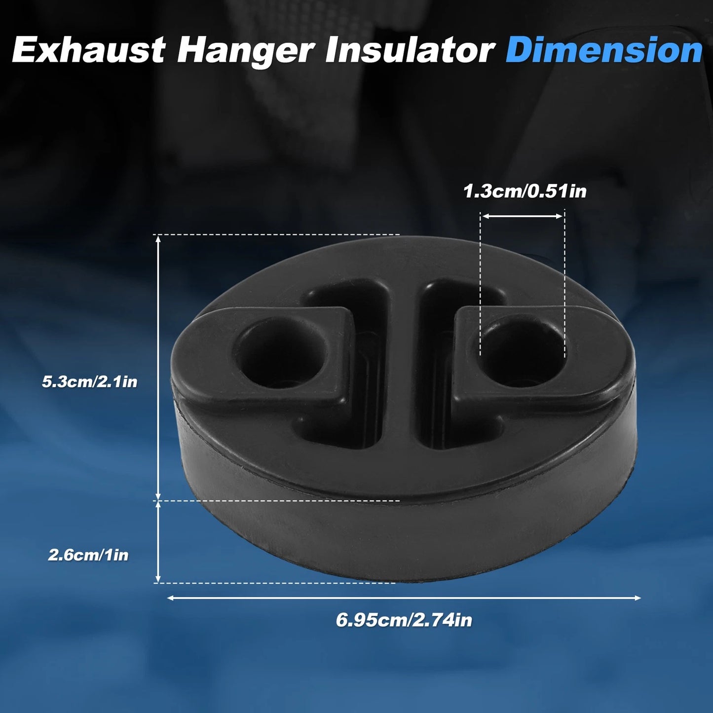 3 x Exhaust Pipe Rubber Bracket Hanger for Toyota Aygo (2005-2014)