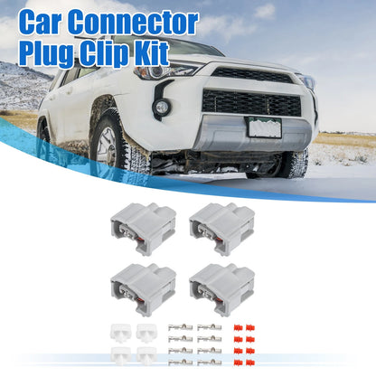 4 x 2-Pin Fuel Injector Connector Adapter Plug Kit for Toyota
