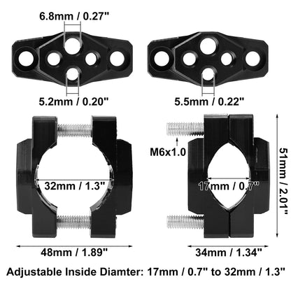 Handlebar Clamp Mount Adjustable Rearview Mirror Universal Item for Make Model